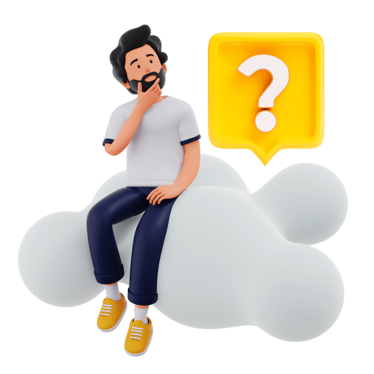 image of a cartoon man sitting on a cloud